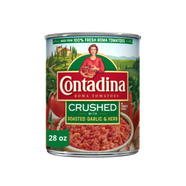 Canned & Jarred Vegetables Contadina Crushed Tomatoes with Roasted Garlic hero