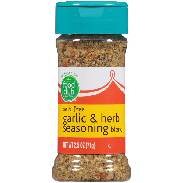 Spices & Seasonings Food Club Garlic & Herb Salt Free Seasoning Blend hero