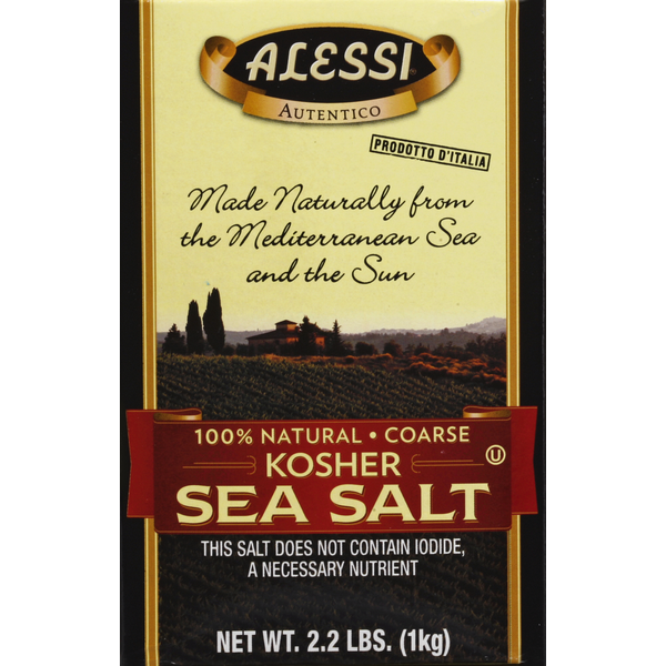 Spices & Seasonings Alessi Sea Salt, Kosher, Coarse hero