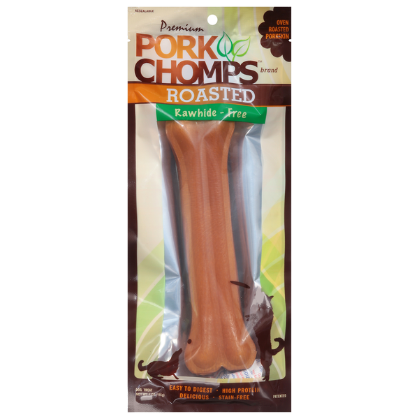 Dog Food & Care Pork Chomps Dog Treat, Roasted, Premium, Rawhide-Free hero