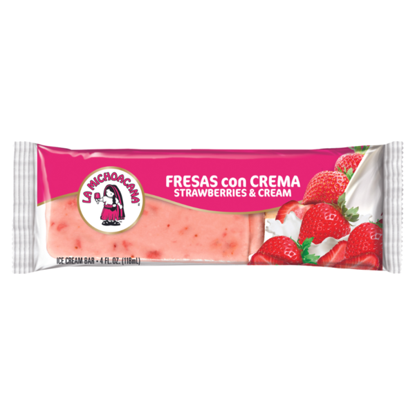 Ice Cream & Ice La Michoacana Strawberries and Cream Ice Cream Bar Paleta hero