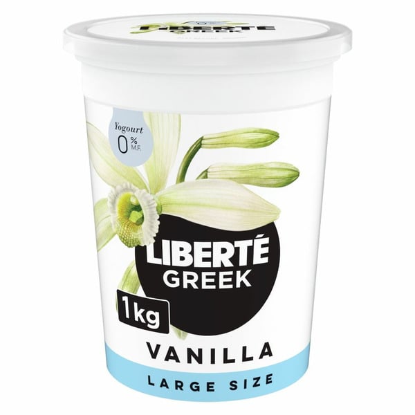 Yogurt Liberté Greek 0% Yogurt, Vanilla, High Protein hero