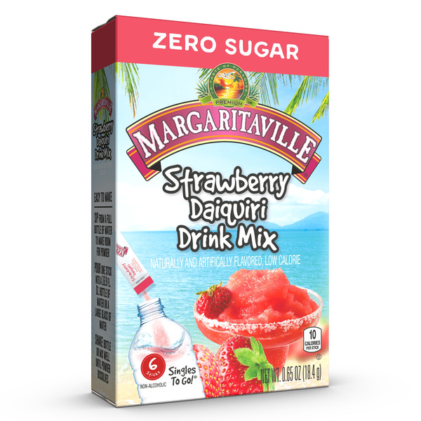 Cocoa & Drink Mixes Margaritaville Singles to Go Strawberry Daiquiri Drink Mix hero