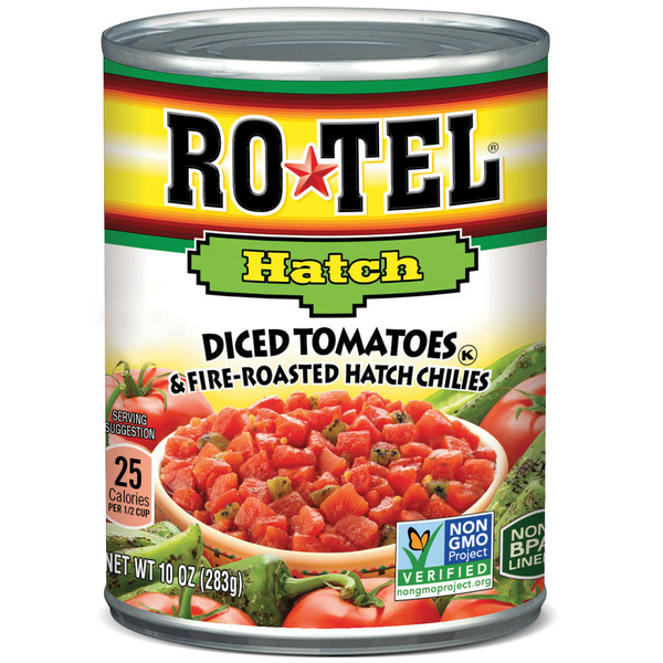 RO*TEL Hatch Diced Tomatoes and Fire Roasted Hatch Chilies hero