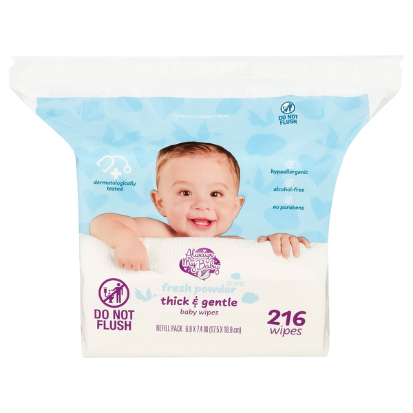 Diapers & Wipes Always My Baby Thick & Gentle Baby Wipes Scented hero