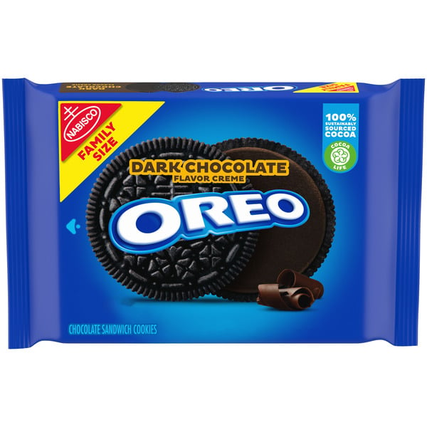 Candy & Chocolate Oreo Dark Chocolate Creme Chocolate Sandwich Cookies, Family Size hero