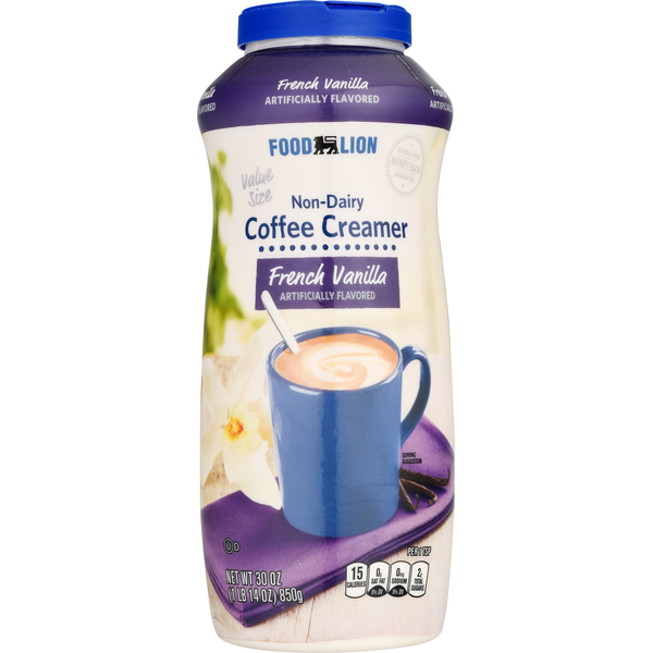 Coffee Food Lion Coffee Creamer, French Vanilla, Value Size hero