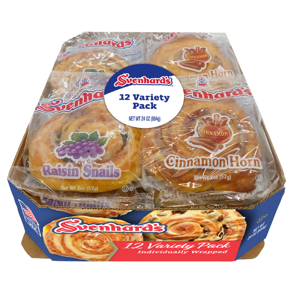 Bread Svenhard's Pastries, Cinnamon & Raisin, 12 Variety Pack hero