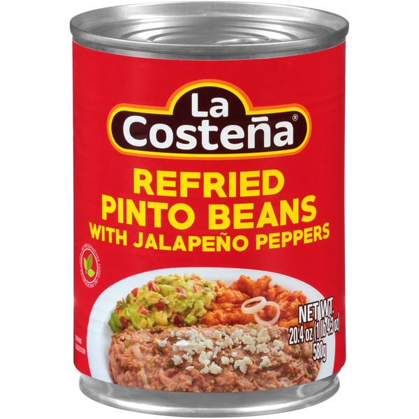 Mexican/Hispanic/Latino Foods La Costeña Pinto Beans, with Jalapeno Peppers, Refried hero