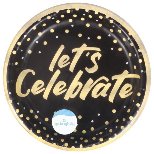 Go Brightly Plates, Confetti Wishes, 6.75 Inch hero