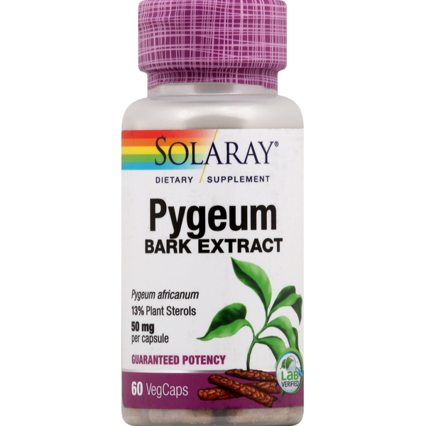 Dietary Supplements Solaray Pygeum Bark Extract, 50 mg, Vegcaps hero