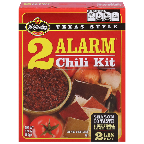 Spices & Seasonings Wick Fowler's Famous Texas Style Alarm Chili Kit hero