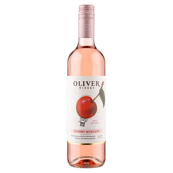 Sweet Pink Wine Oliver Cherry Moscato hero