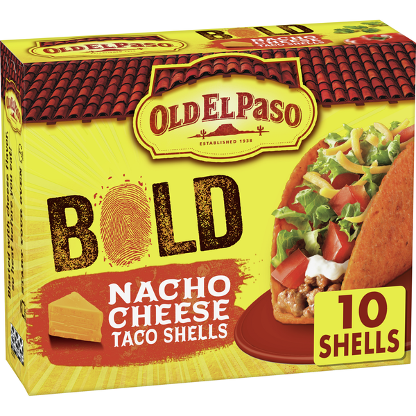 Tortillas & Flat Bread Old El Paso Stand 'N Stuff Bold Nacho Cheese Flavored Taco Shells hero