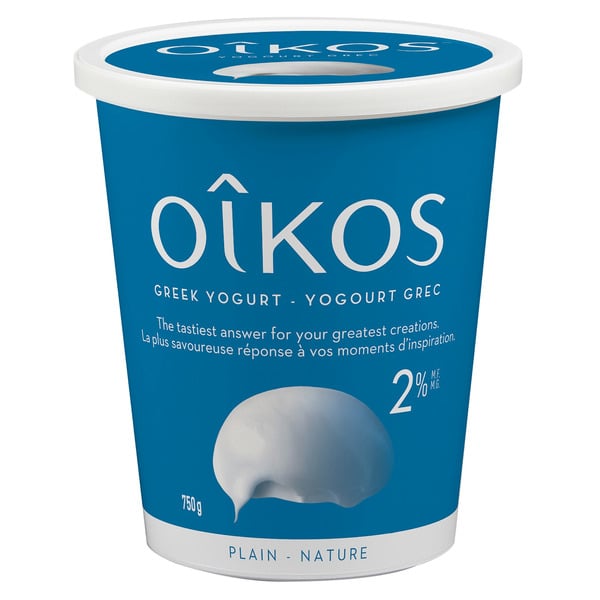 Yogurt Oikos Greek Yogurt, Plain, No Added Sugar, 2% Mf, Value Tub hero