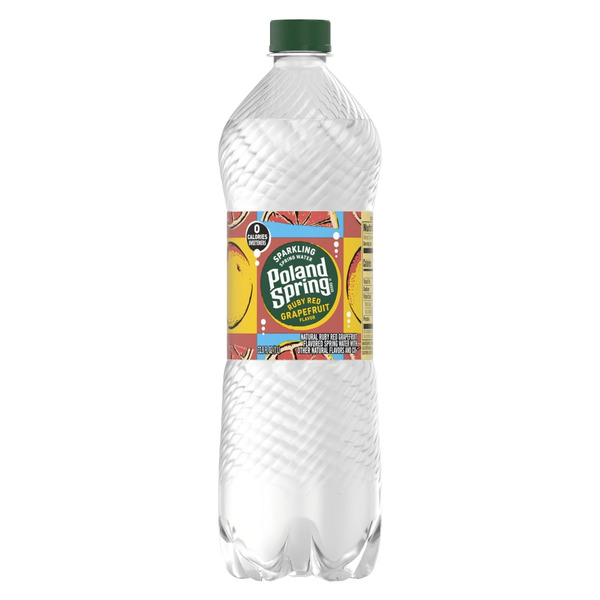 Sparkling & Seltzer Water Poland spring Sparkling Water, Ruby Red Grapefruit hero