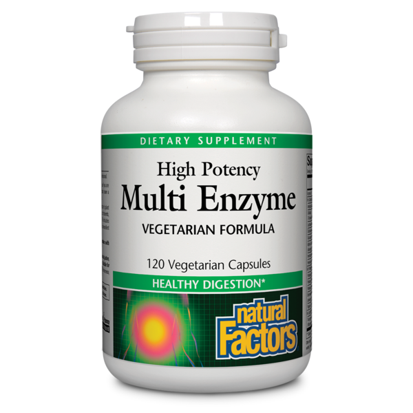 Digestive Aids/Enzymes/Cleanses Natural Factors High Potency Multi Enzyme Vegetarian Formula hero