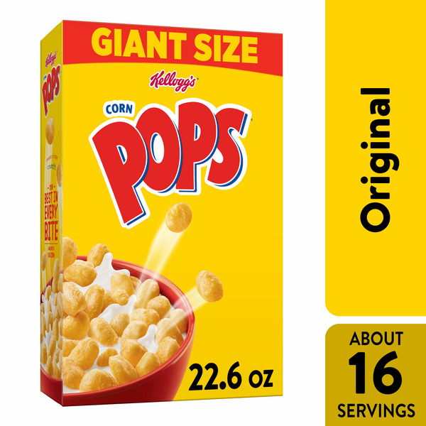 Cereal & Granola Corn Pops Breakfast Cereal, 8 Vitamins and Minerals, Kids Snacks, Original hero