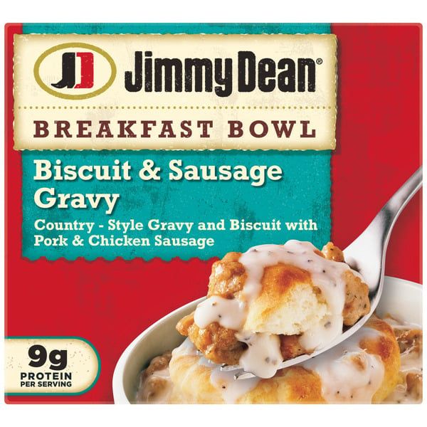 Frozen Breakfast Jimmy Dean Biscuit & Sausage Gravy Breakfast Bowl hero