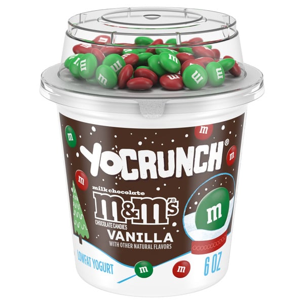 Yogurt YoCrunch Vanilla Lowfat Yogurt with M&M's hero