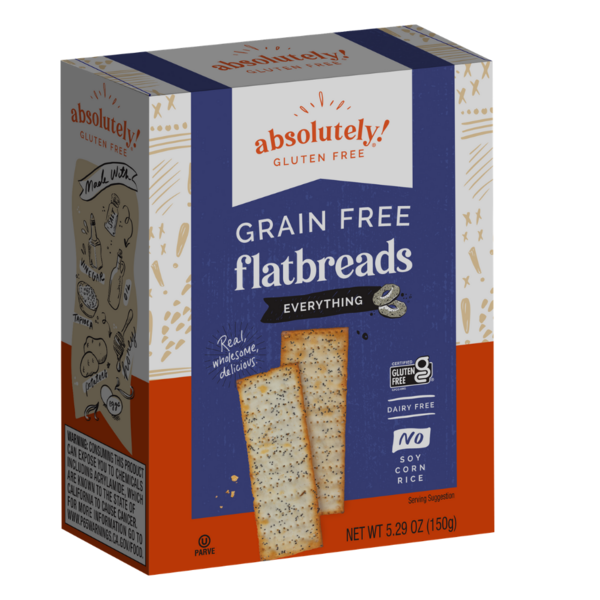 Crackers Absolutely Gluten Free Everything Season Flatbread hero