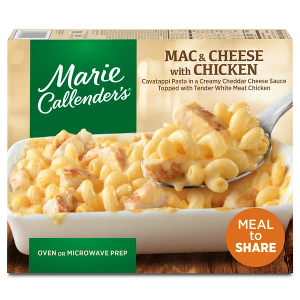 Frozen Meals Marie Callender's Mac & Cheese With Chicken, Meal to Share, Frozen Meal hero