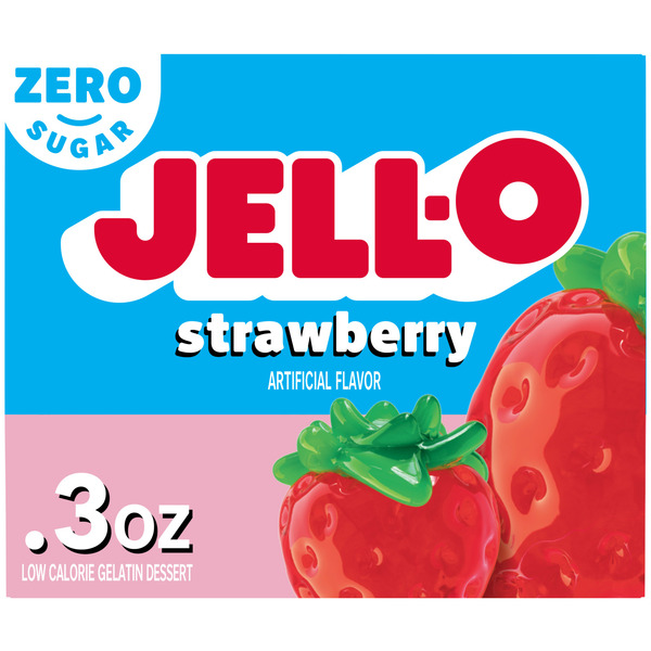 Doughs, Gelatins & Bake Mixes Jell-O Zero Sugar Strawberry Flavor Gelatin hero