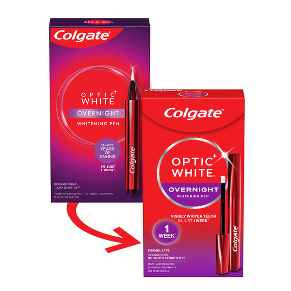 Colgate Optic White Overnight Teeth Whitening Pen, 21 Whitening Treatments hero