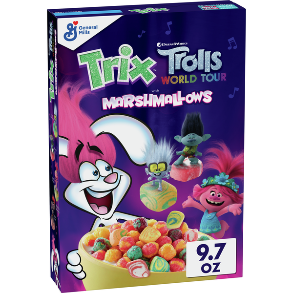 Cereal Trix Trolls with Marshmallows Breakfast Cereal hero