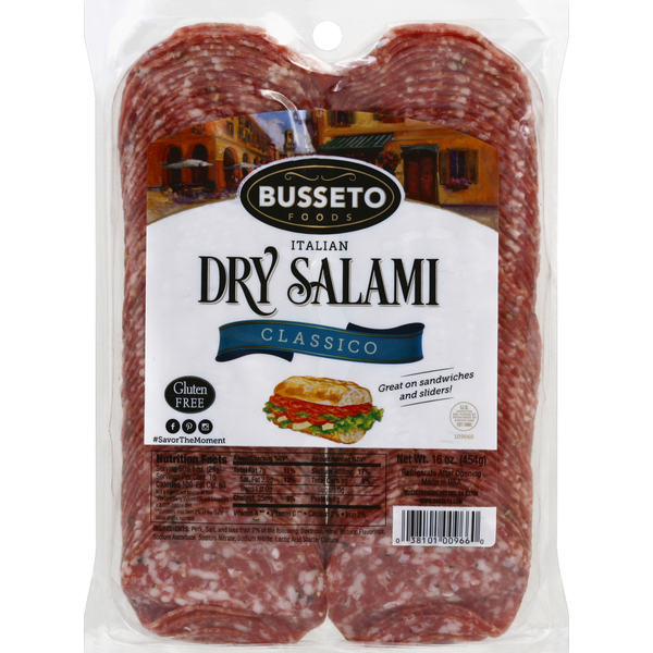 Packaged Meat Busseto Foods Dry Salami, Italian, Classico hero