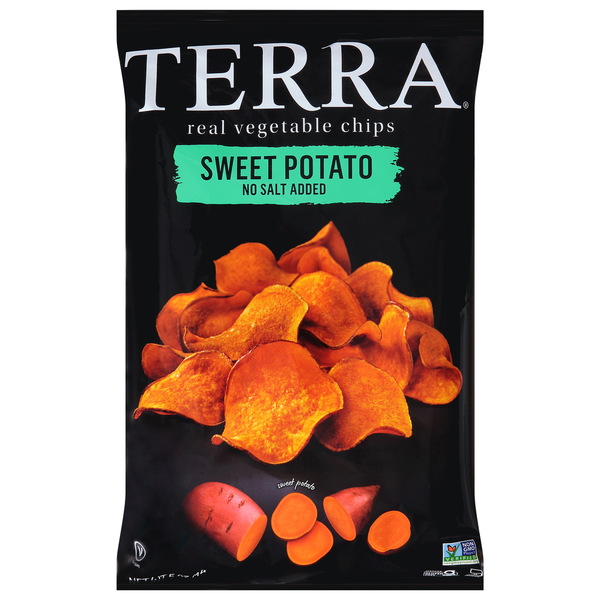 Potato Chips,Tortilla & Pretzels TERRA Vegetable Chips, Real, Sweet Potato hero