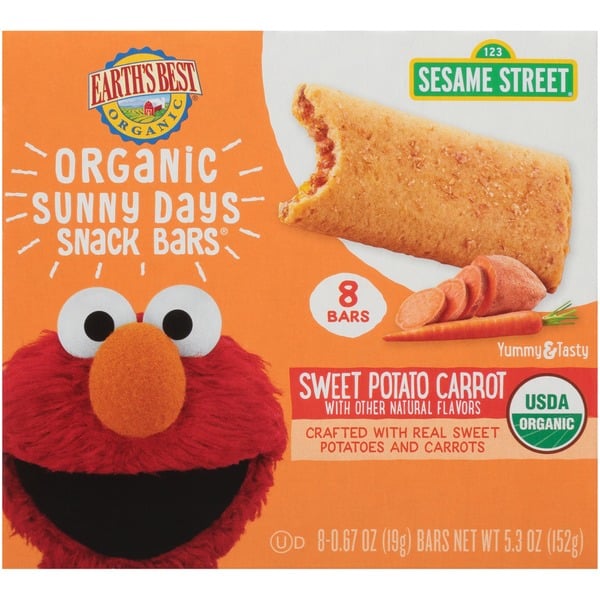 Energy & Granola Bars Earth's Best Snack Bars, Sweet Potato Carrot, Sunny Days hero