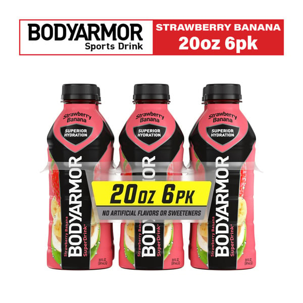 Energy & Sports Drinks BODYARMOR SuperDrink Strawberry Banana Electrolyte Sports Hydration Drinks hero