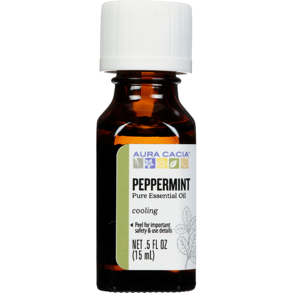 Aromatherapy Aura Cacia Pure Essential Oil, Peppermint, Cooling hero