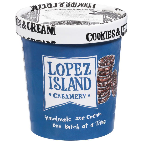 Ice Cream & Ice Lopez Island Creamery Ice Cream, Cookies & Cream, Handmade hero