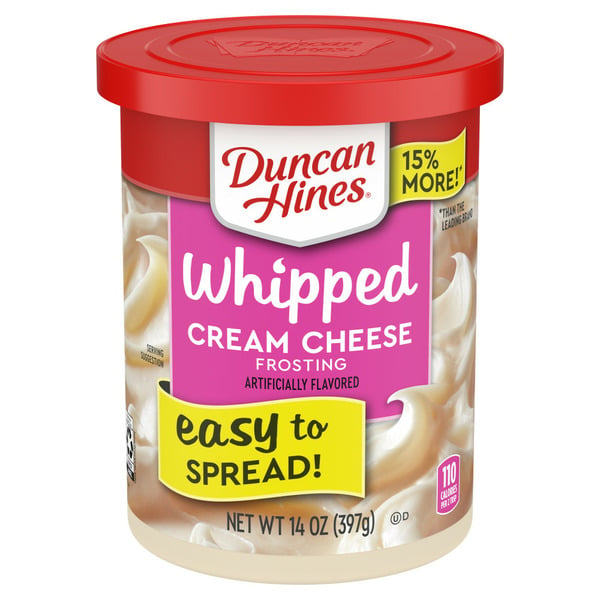 Baking & Supplies Duncan Hines Whipped Cream Cheese Frosting, Canned Frosting hero