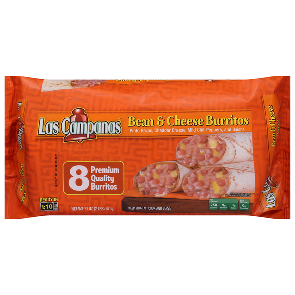 Instant Foods Las Campanas Burritos, Bean & Cheese hero