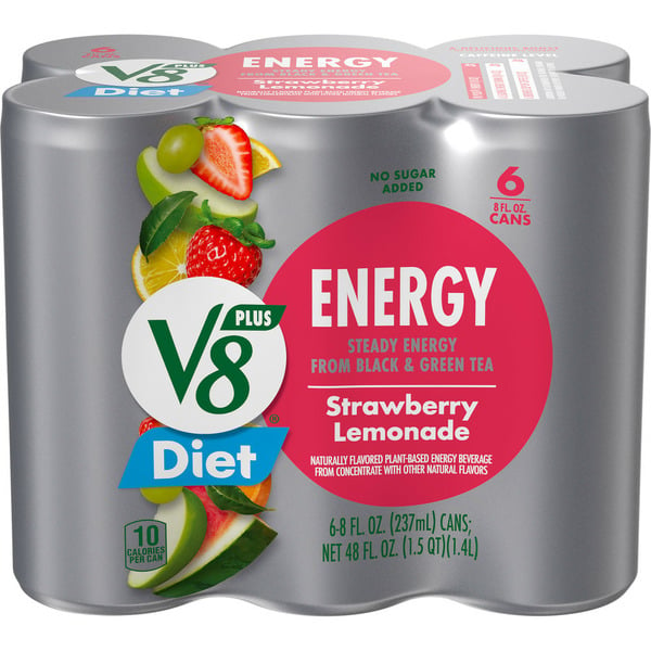 Juice & Nectars V8 Diet Strawberry Lemonade Juice Energy Drink hero