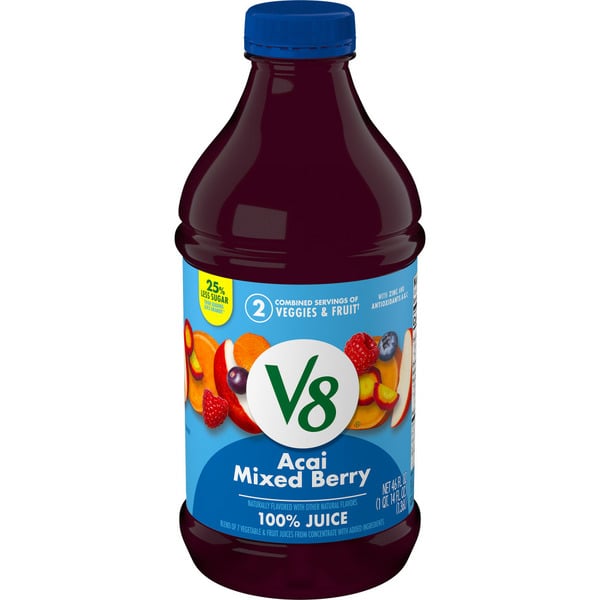 Juice & Nectars V8 Acai Mixed Berry 100% Fruit and Vegetable Juice hero