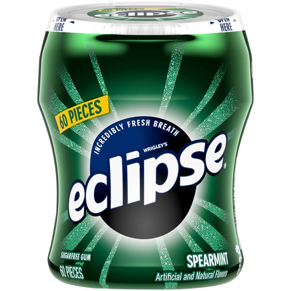 Eclipse Spearmint Sugar Free Chewing Gum Bulk Pack 60ct Bottle hero