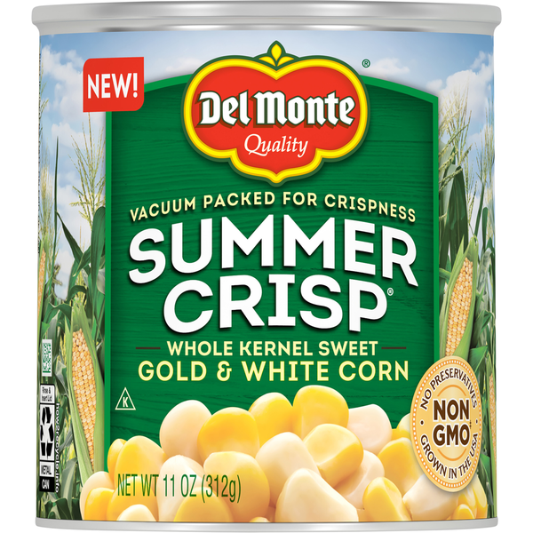 Canned & Jarred Vegetables Del Monte Gold & White Corn, Sweet, Whole Kernel hero