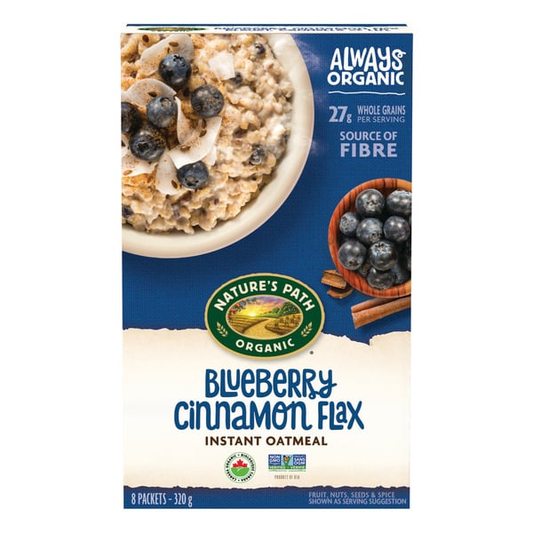 Hot Cereal & Pancake Mixes Nature's Path Blueberry Cinnamon Flax hero