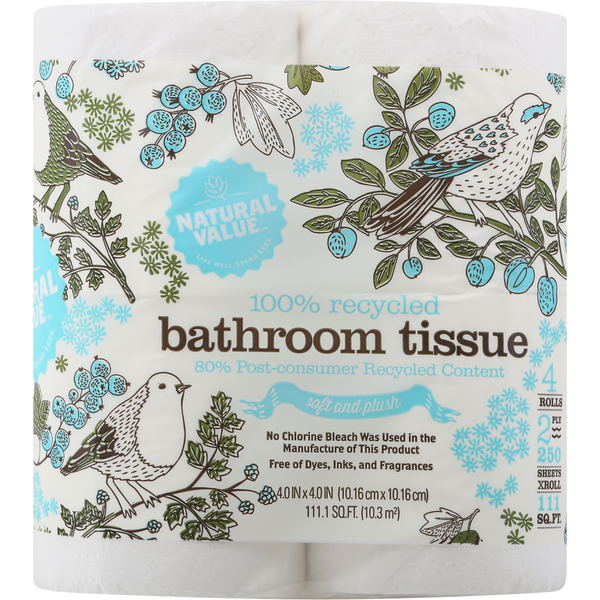 Paper Goods Natural Value Bathroom Tissue, Soft and Plush, 2 Ply hero