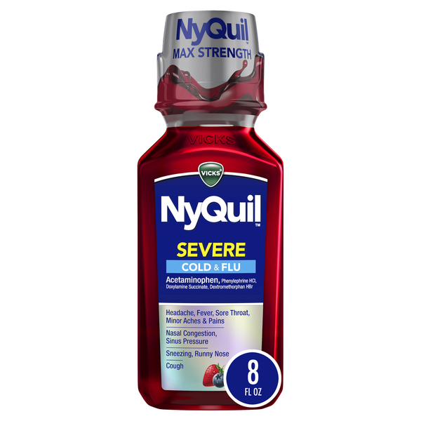 Cold, Flu & Allergy Vicks Severe DayQuil Cold & Flu Relief Liquid 8 oz hero