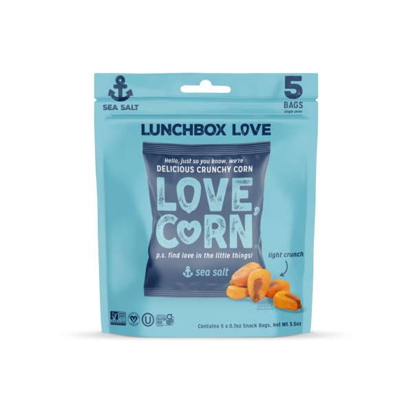 Chips & Pretzels LOVE CORN Sea Salt, Lunchbox Love Multipack hero