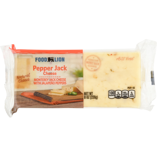 Packaged Cheese Food Lion Natural Pepper Jack Cheese hero