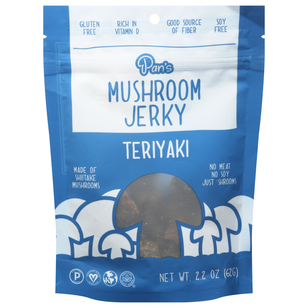 Popcorn & Jerky Pan's Mushroom Jerky Mushroom Jerky, Teriyaki hero