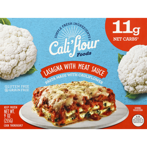 Frozen Appetizers & Sides Cali'flour Foods Lasagna with Meat Sauce hero