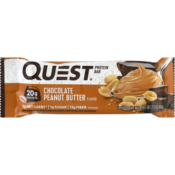 Energy & Granola Bars Quest Chocolate Peanut Butter Protein Bar, High Protein, Low Carb. hero