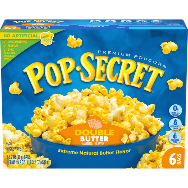 Popcorn & Jerky Pop Secret Double Butter Microwave Popcorn hero